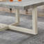 Ensemble de tables basses 3 pièces Luno, table basse et deux tables de bout, faux béton et blanc Luno-130167246-130167248