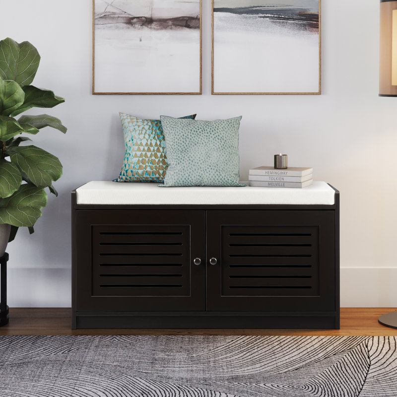 Trejan 10 Pair Shoe Storage Bench, Espresso