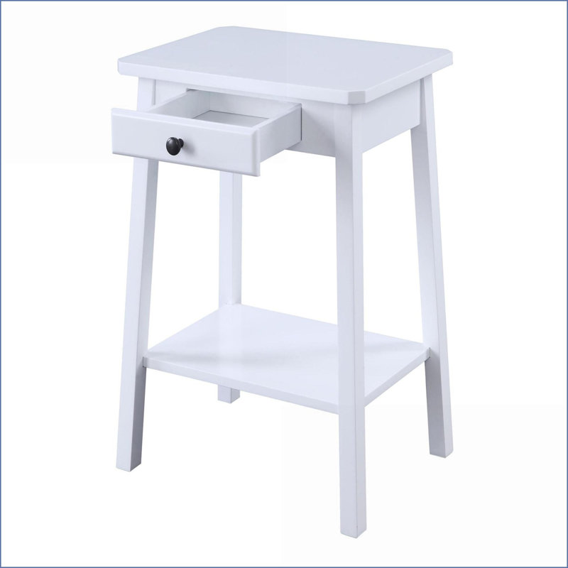 Table basse en bois aggloméré blanc de style chalet - charme intemporel Rangement pratique