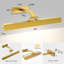 1 - Light Battery Operated Dimmable LED Wall Mounted Picture Light with Remote-120549497-120549498