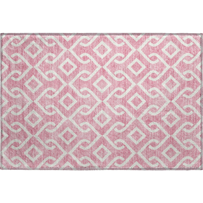 Premium Machine Washable Cerrito Blush Rug, Rectangle 1'8" x 2'6"