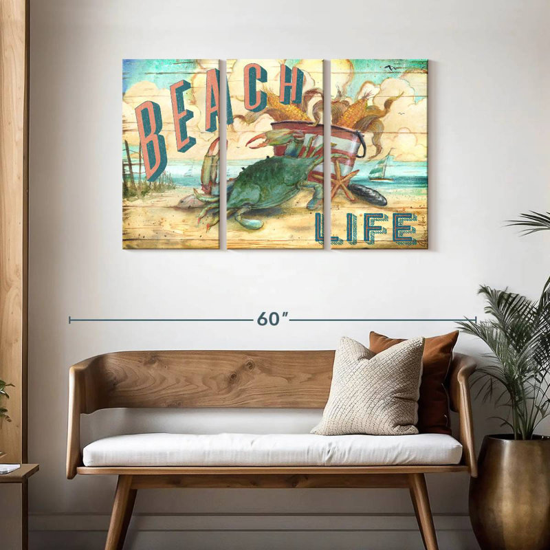 Crabe de plage I, H 28 po x l 45 po