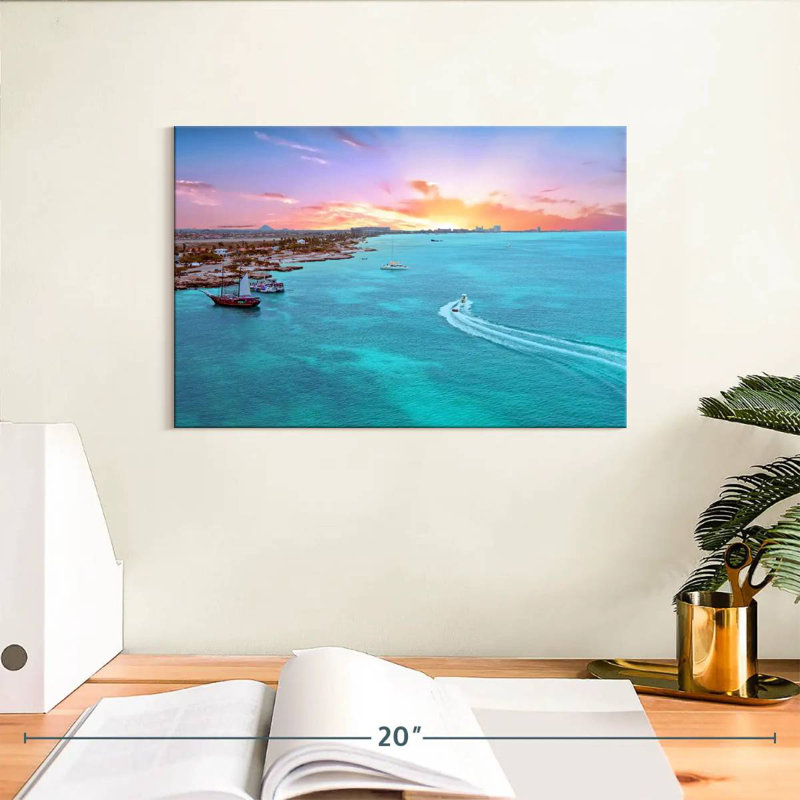 Coucher de soleil Aruba Gillard, H 8 po x l 12 po