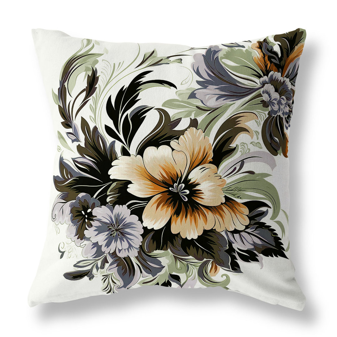 Botanic Bliss Indoor / Outdoor Floral Square Cushion With Filling