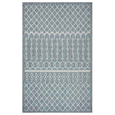 Tapis d'extérieur Salter Geometric Durable Performance à tissage plat ultramince