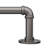 Einstein 1" Adjustable Industrial Pipe Black Curtain Rod Rust Resistant Ceiling Or Wall Mount For Windows-1066565812-1032130115