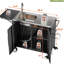 Chariot de barbecue multi-usages avec évier et plateau pliable, table de travail en métal, roulettes pour jardin, acier inoxydable 304, armoire de cuisine avec système de drainage, 360 roues, travail spacieux