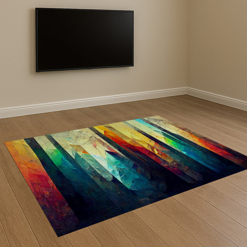 Abstract Area Rug, Rectangle 155 x 230 cm
