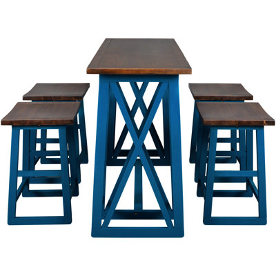 Console en bois massif 36,02 po Valdrina