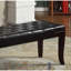 Banc capitonné Linon, similicuir, espresso-1823108523