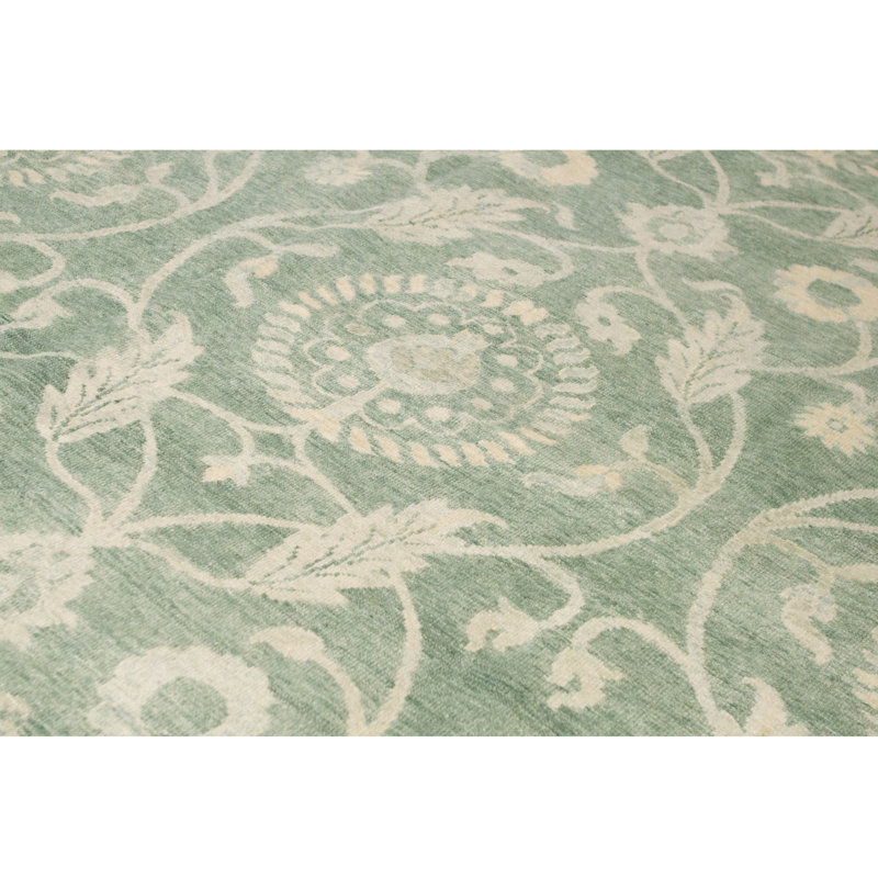 Rayon Floral Area Rug, Rectangle 9'2" x 12'3"