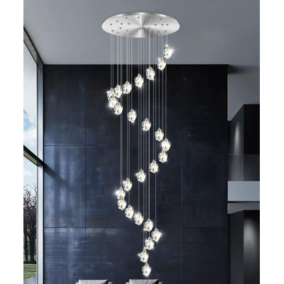 Xhirald 26 - Light Stainless Steel LED Teardrop Pendant