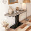 Table de vestibule étroite avec base géométrique-782163907