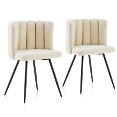 50cm H Fabric Upholstered Metal Side Chair