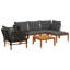  Garden Lounge Set Solid Acacia Wood & Rope Sofa Outdoor Furniture Patio-580719326