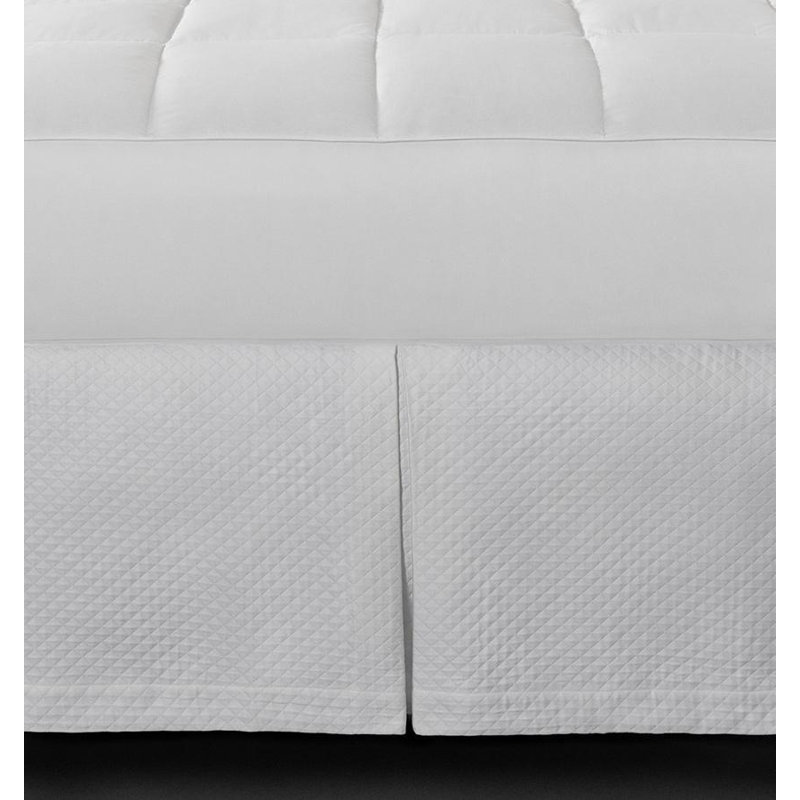 Bari Pleated Bed Skirt, King, White