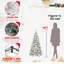 Arbre de Noël enneigé 8 pi avec 1445 pointes pour une installation facile, support en métal stable-997760721-997760735