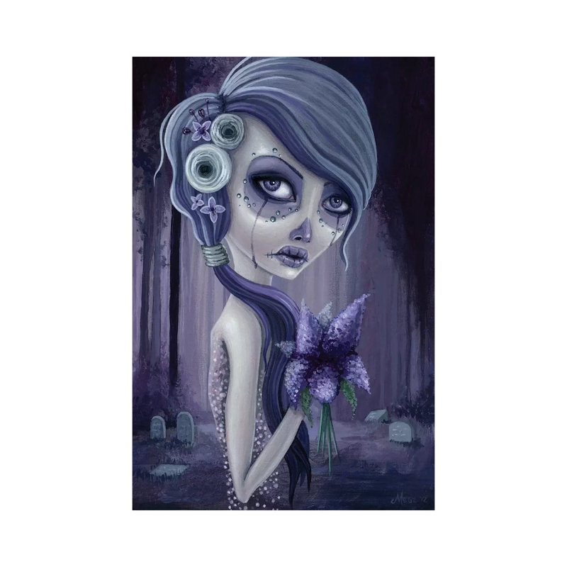 Lilacs In The Forest by Megan Majewski - Wrapped Canvas Print, 20.32 cm H x 30.48 cm W