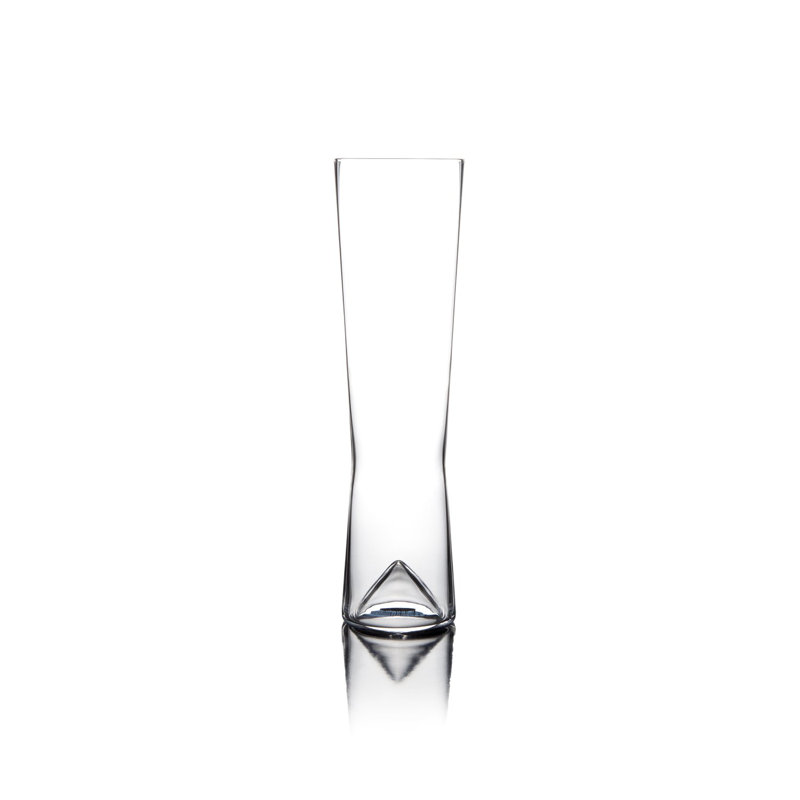 Monti 12 oz. Clear Handmade Crystal Pilsner Glass Set
