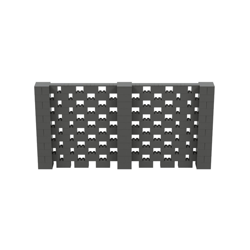 Ensemble mural Everblock, Gris foncé, H 72 po x l 144 po x P 12 po
