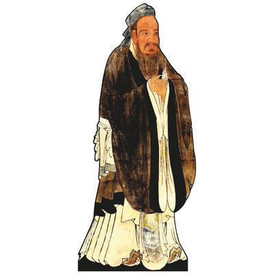Confucius carton debout
