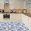 Walls Lisbon Blue Tiles Floor Sticker - 120cm x 60 cm