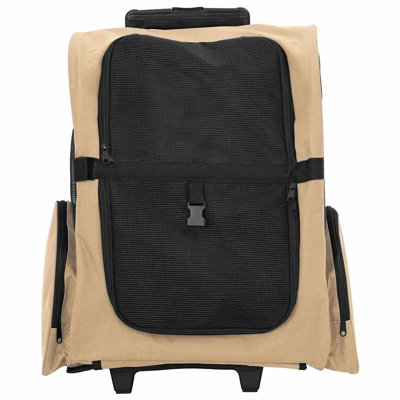 Vidaxl Pet Trolley 3-In-1 Design Sand 18.9X12.6X22.4" Oxford Fabric