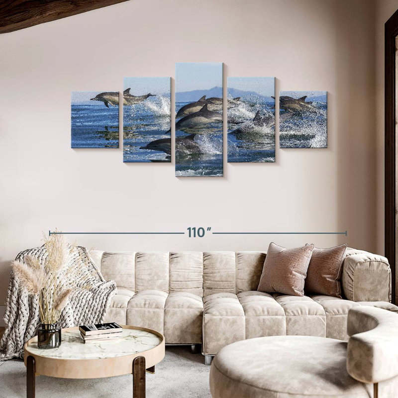 Dolphin Pod, 42" H x 92" W