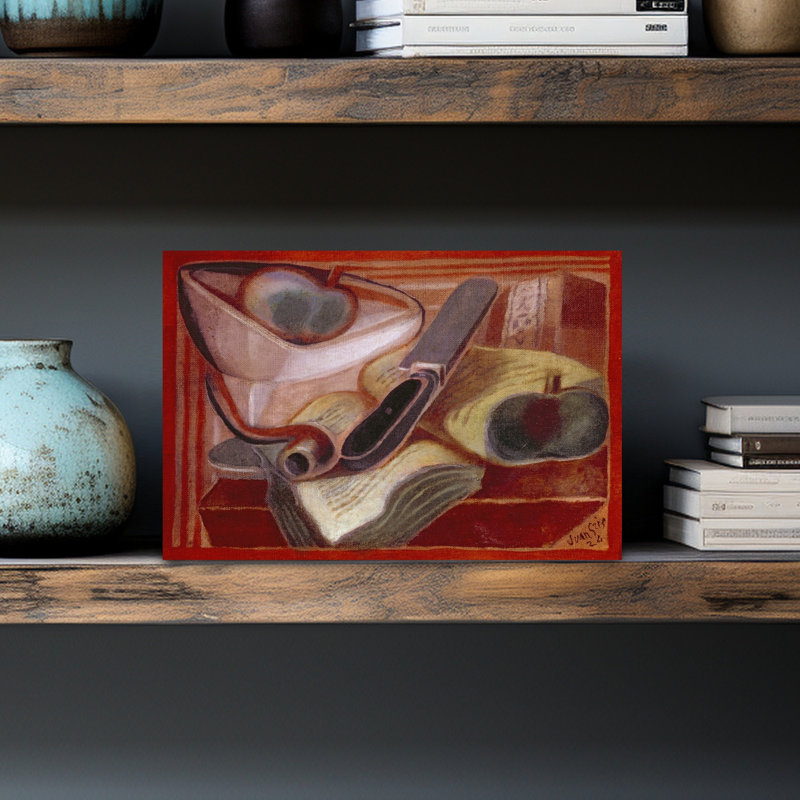 Le Livre, 1924, estampe d'art mural abstrait contemporain, H 12 po x l 18 po