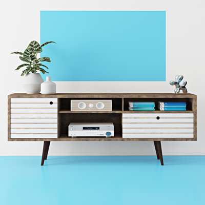 Liberty 71" TV Stand with 4 Shelves and 1 Drawer for TVs up to 65" by Manhattan Comfort