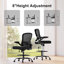 Chaise de bureau ergonomique avec accoudoirs rabattables, support lombaire et repose-pieds réglable.-401310253