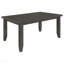 Table de salle à manger à plateau rectangulaire gris foncé