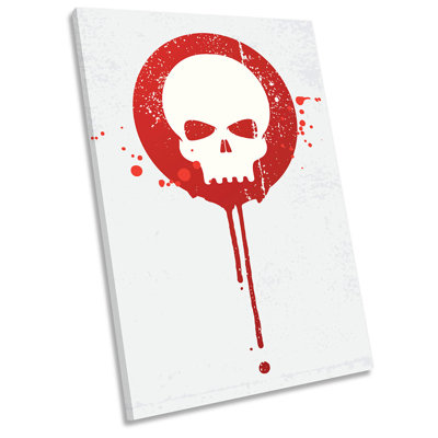 Skull Urban Graffiti - Wrapped Canvas Print