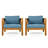 2-Person Outdoor Seating Group With Cushions And Side Table-1339188311