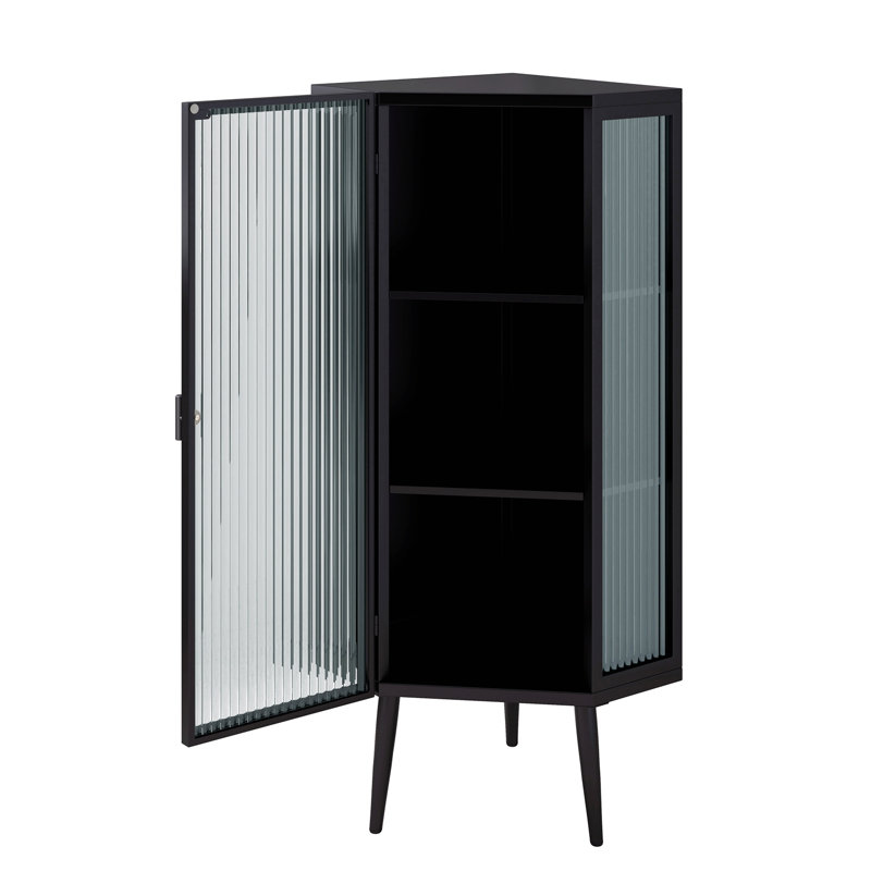 22.25'' Floor Coner Cabinet, Black