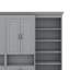 Lit escamotable double avec deux unités de rangement coulissantes, lit escamotable, deux tablettes latérales à 6 niveaux-1099585288