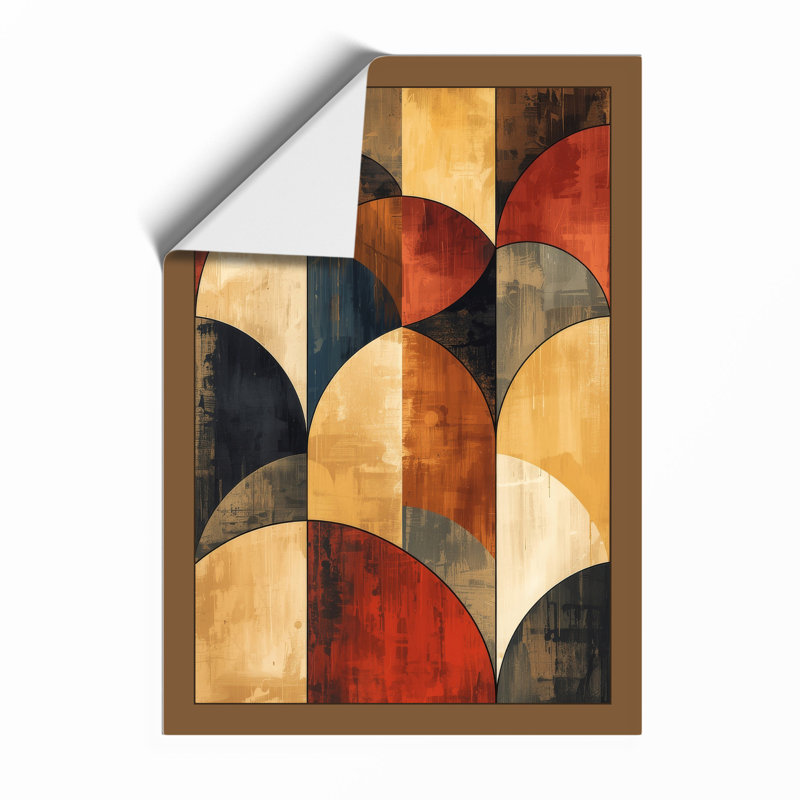 Earth Geometry Mid-Century - Framed Print, A2 - 59.4 x 42.0 cm, Unframed