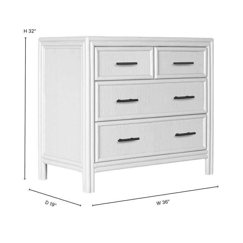 Aruba 4 - Drawer Nightstand, Black