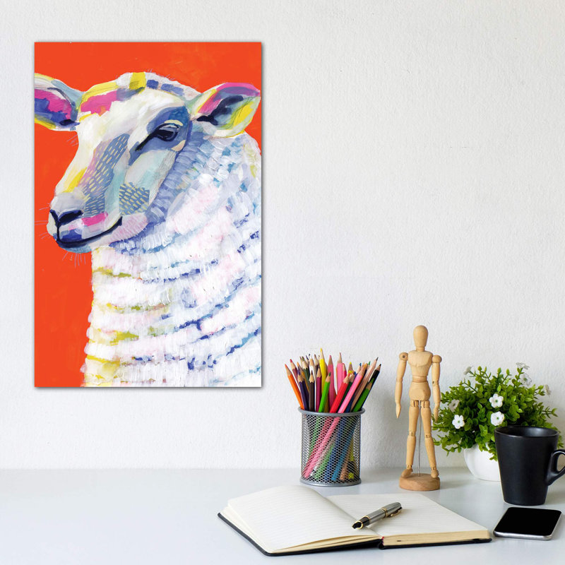 «Animal Party II» par Victoria Borges - reproduction d'art, H 12 po x l 8 po x P 0,75 po, Toile tendue, Pas de tapis