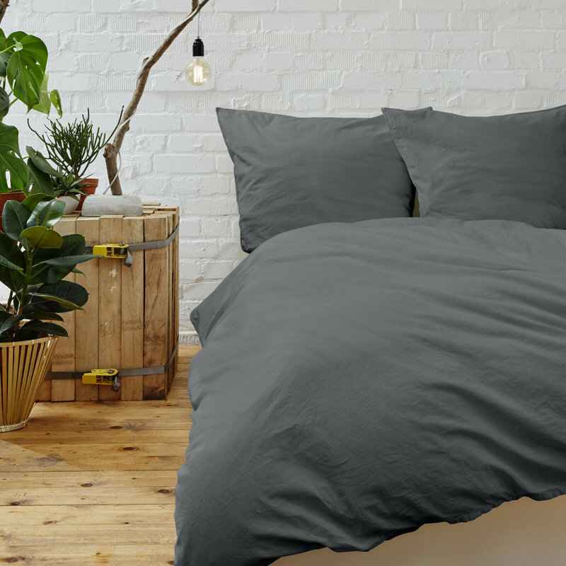 Flatweave Duvet Cover, Full/Queen Duvet Cover + 2 Standard Shams, Aqua