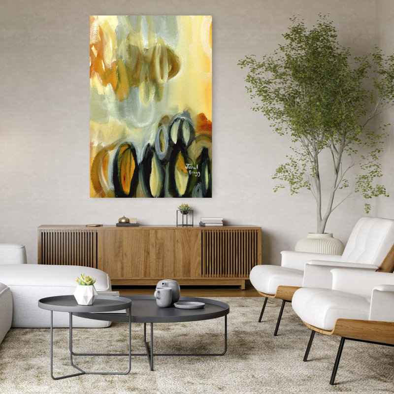 Art contemporain contemporain abstrait coloré, H 48 po x l 32 po