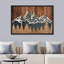 «Western Wood Effect Landscape Mountain Range Nature Forest Rustic Cabin Office Office», reproduction d'art sur toile encadrée-73333613-73333614