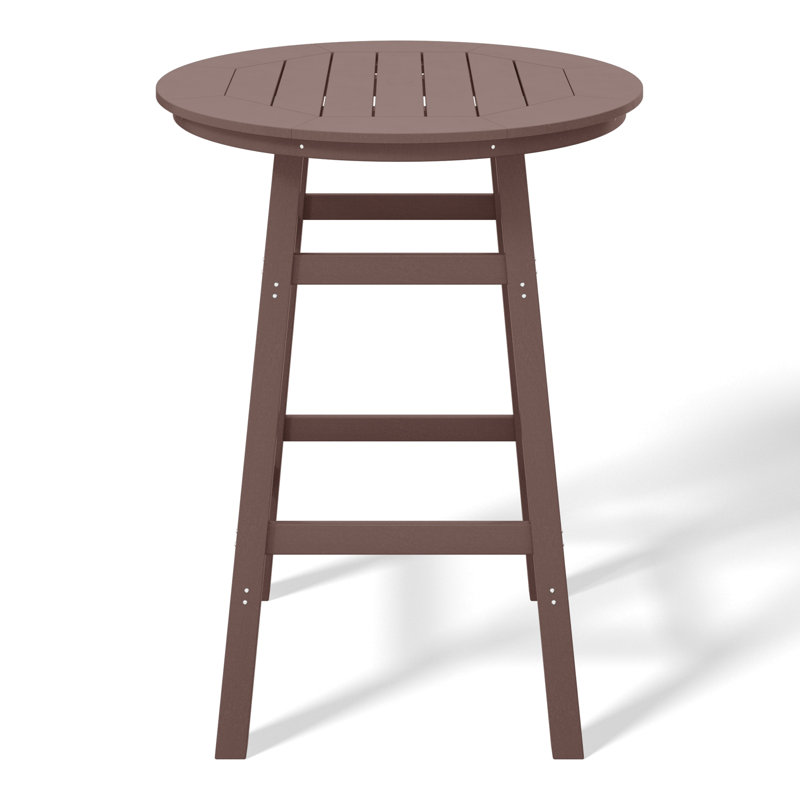 Table de bar d'extérieur ronde 35 po Laguna, Brun