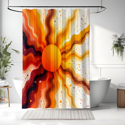 Rideau de douche avec tapis de bain