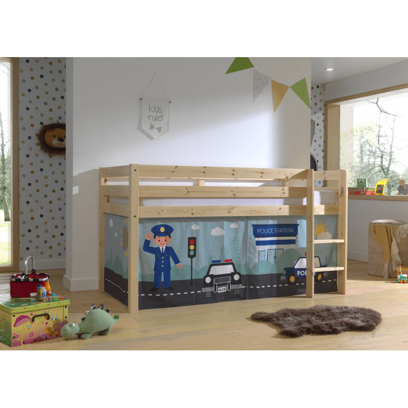 Pino Cot Bed / Toddler (70 x 140cm) Loft Bed Bed by Vipack, Oak
