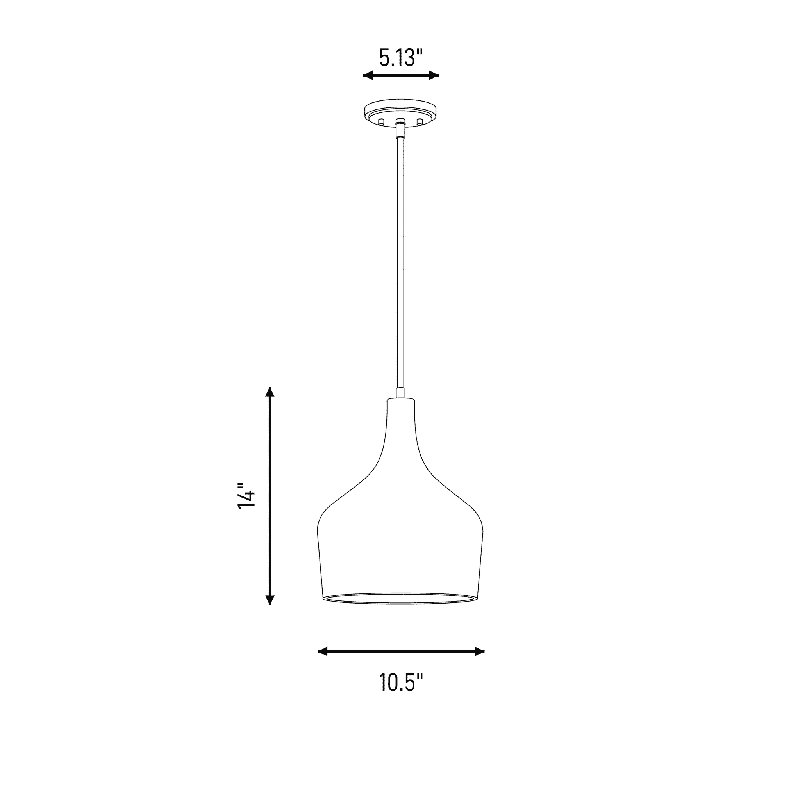 Kendrick 1-Light Single Bell Pendant in Natural Brass, Natural Brass
