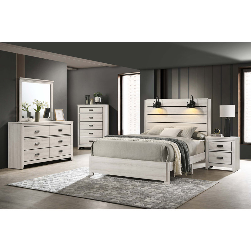 Javas 2 - Drawer Solid Wood Nightstand, Beige
