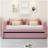Twin Size Upholstered Daybed with Ergonomic Design Backrest and Trundle-1136942628