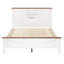 Grand lit rustique en bois avec porte de grange coulissante double et panneau de chargement, support à lattes stable, plateforme blanche en point de taille-657711859-657711862