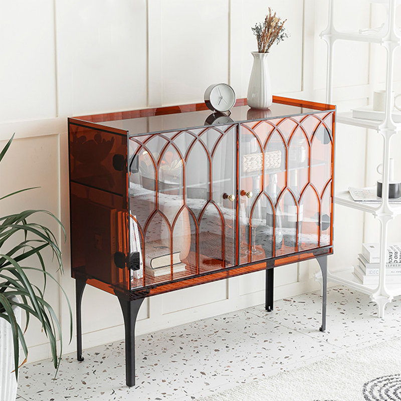 Armoire d'appoint haut de gamme simple et luxueuse, H 36,61 po x l 31,5 po x P 14,96 po, Brun